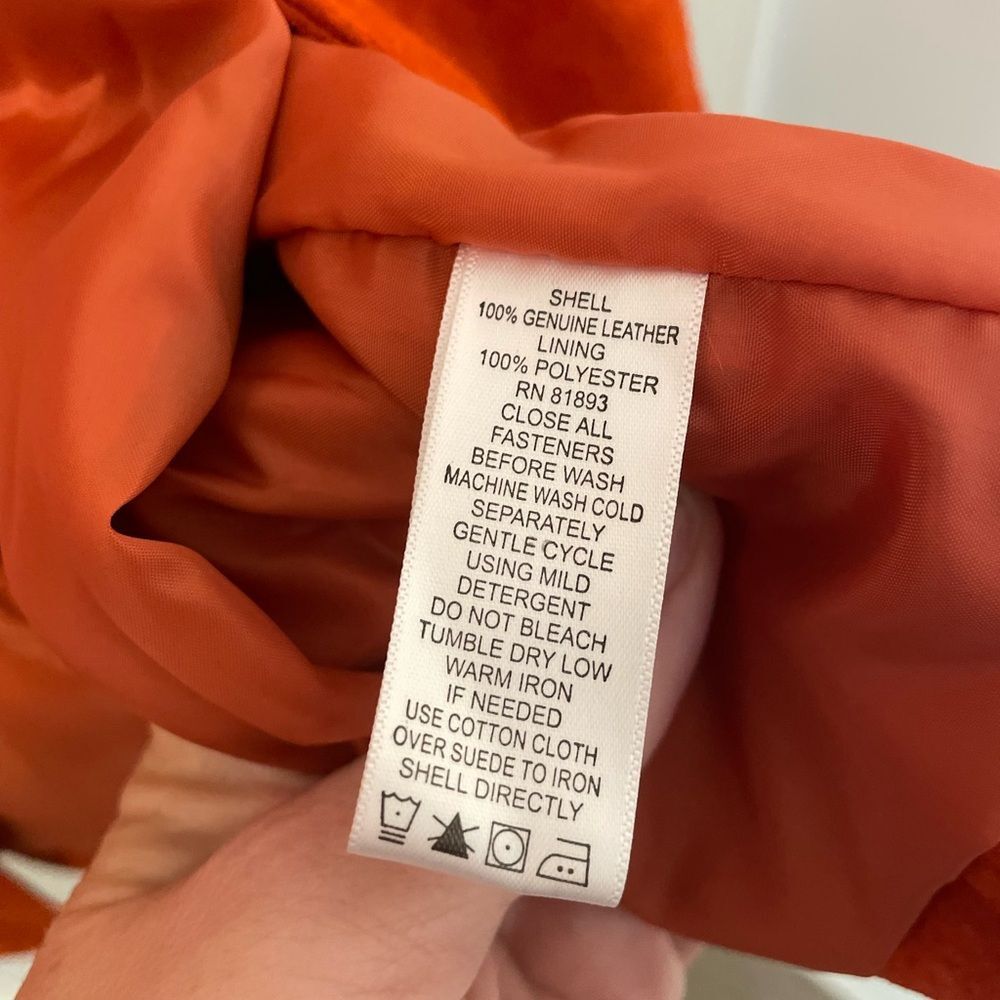NWOT DENIM & Co Burnt Orange Rust Suede Leather Long Bohemian Jacket Sz 2X - Picture 5 of 5